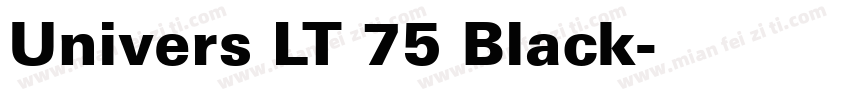 Univers LT 75 Black字体转换